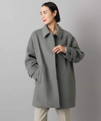 ＜MICHELKLEIN(Women/小さいサイズ)＞［小さいサイズ］スーパー１００ｓウールステンカラーコート