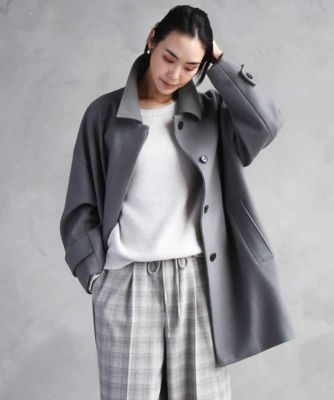 スーパー100S ウールオーバーステンカラーコート city（シティ）の「【CITY】スーパー100S ウールオーバーステンカラー