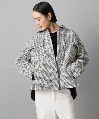 ＜MICHELKLEIN(Women/小さいサイズ)＞［小さいサイズ］ファンシーツイードＣＰＯジャケット