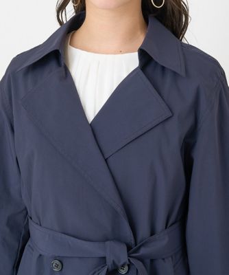 小さいサイズ］ストレッチソフトロングトレンチコート