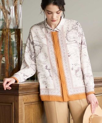 UJOH アートプリント 長袖シャツ UJOH 22ss 抽象アートプリント 長袖シャツ