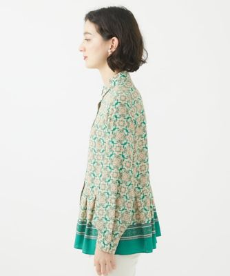 セットアップ対応］ノスタルジックフローラルプリントブラウス