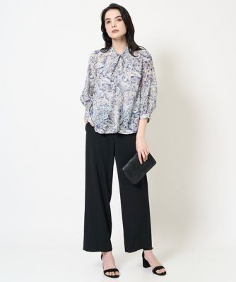 ［セットアップ対応］モダン更紗ペイズリーブラウス