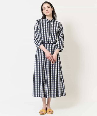 ［セットアップ対応］シャンブレーチェックブラウス