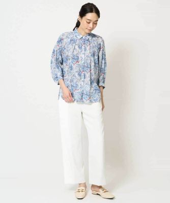 通気性・発散性］プチフラワーペイズリープリントブラウス | CHRISTIAN