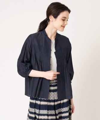 クロス刺繍デザインブラウス