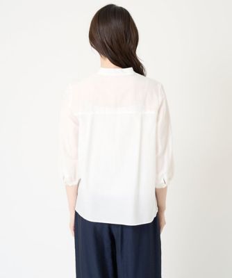 クロス刺繍デザインブラウス
