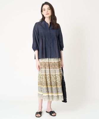 クロス刺繍デザインブラウス