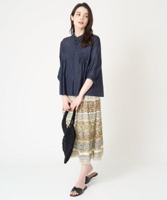 クロス刺繍デザインブラウス