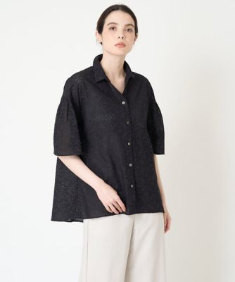 【SALE】CHRISTIAN AUJARD（Women/小さいサイズ）/クリスチャンオジャールS アイレット刺繍ブラウス ブラック94 トップス【三越伊勢丹/公式】