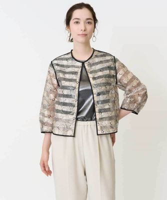 ＜CHRISTIAN AUJARD（Women/小さいサイズ）＞レースエンブロイダリーブラウス