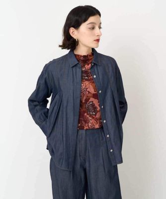 ＜CHRISTIAN AUJARD（Women/小さいサイズ）＞［セットアップ対応］ライトデニムシャツ