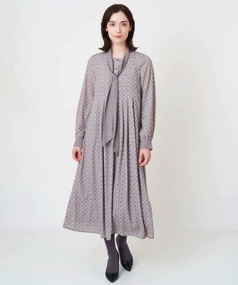＜CHRISTIAN AUJARD（Women/小さいサイズ）＞パターンロゴプリントワンピース