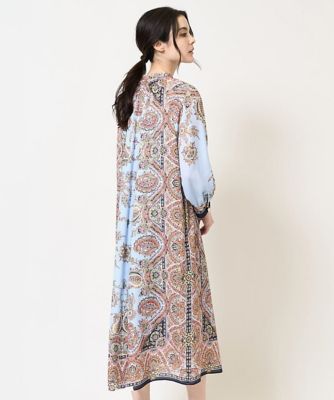 ＜CHRISTIAN AUJARD（Women/小さいサイズ）＞ＲＡＴＴＩオーナメントプリントワンピース