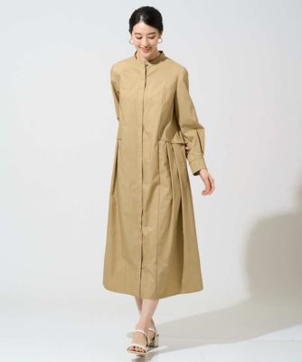 ＜CHRISTIAN AUJARD（Women/小さいサイズ）＞バンドカラーシャツワンピース