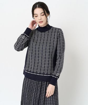 ＜CHRISTIAN AUJARD（Women/小さいサイズ）＞［セットアップ対応］ジャガードニットプルオーバー