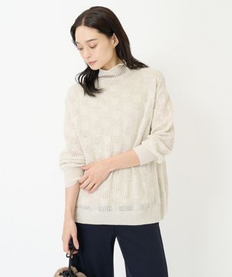 ラメカシミヤプルオーバーニット