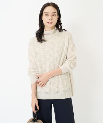 ラメカシミヤプルオーバーニット