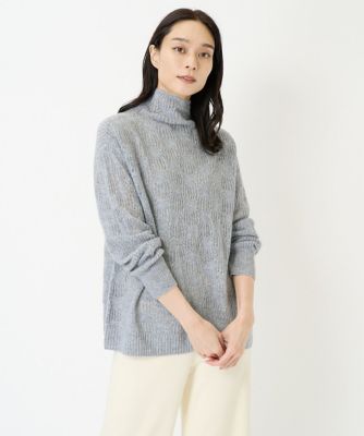 ラメカシミヤプルオーバーニット