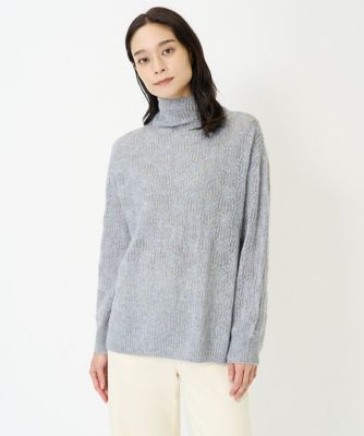 ラメカシミヤプルオーバーニット