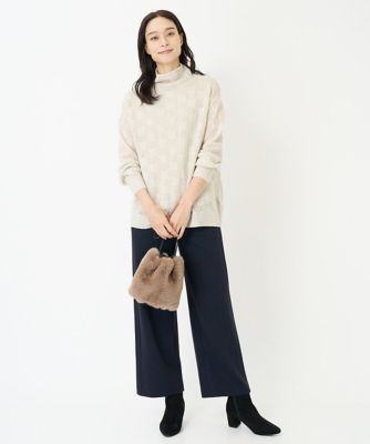 ラメカシミヤプルオーバーニット
