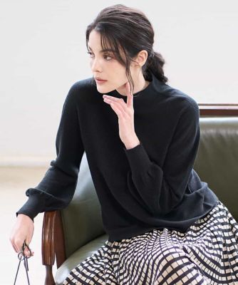 CHRISTIAN AUJARD（Women/小さいサイズ）/クリスチャンオジャールS ホールガーメントニットプルオーバー 94ブラック トップス【三越伊勢丹/公式】