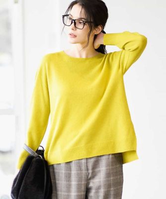 CHRISTIAN AUJARD（Women/小さいサイズ）/クリスチャンオジャールS [アンサンブル対応]カシミヤシルクニット 25ライム トップス【三越伊勢丹/公式】