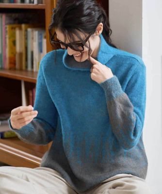 CHRISTIAN AUJARD（Women/小さいサイズ）/クリスチャンオジャールS グラデーションニットプルオーバー 55ブルー トップス【三越伊勢丹/公式】