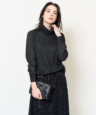 ＜CHRISTIAN AUJARD（Women/小さいサイズ）＞［アンサンブル対応］ラメタートルニット