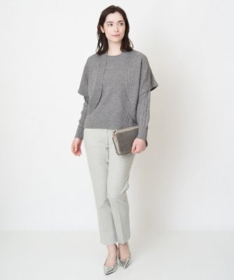 ボレロ風ラメニット羽織り