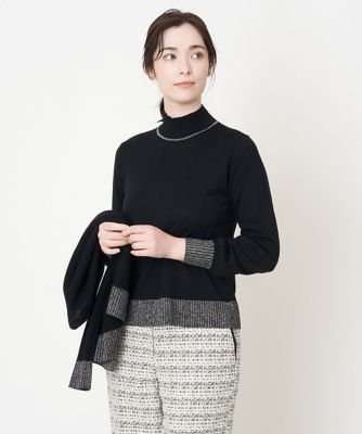 ＜CHRISTIAN AUJARD（Women/小さいサイズ）＞ラメデザインハイネックニット