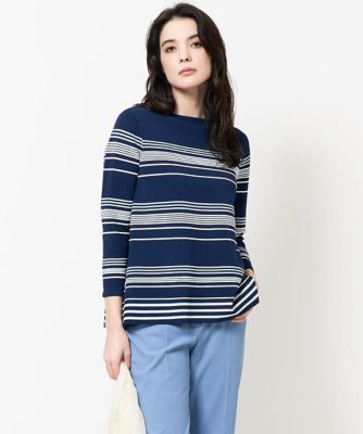 ＜CHRISTIAN AUJARD（Women/小さいサイズ）＞ピンタックボーダーニット