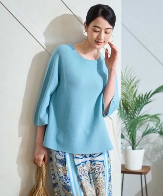 ＜CHRISTIAN AUJARD（Women/小さいサイズ）＞リネンライクホールガーメントニット