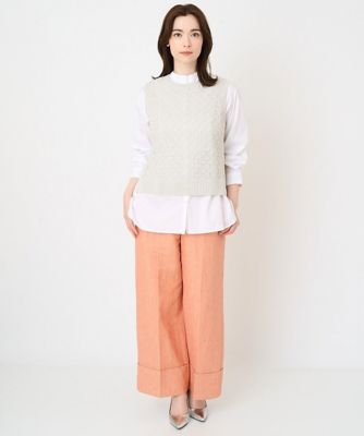 透かし編みニットベスト