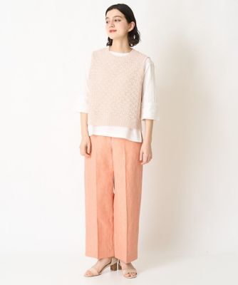 透かし編みニットベスト