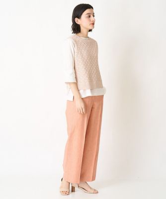 透かし編みニットベスト