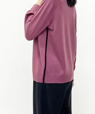 クルーネックシンプルニットプルオバー