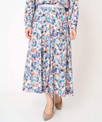 ＜CHRISTIAN AUJARD（Women/小さいサイズ）＞［セットアップ対応］フラワープリントスカート