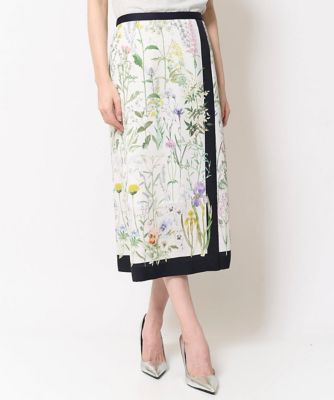 ボタニカルフラワープリントスカート