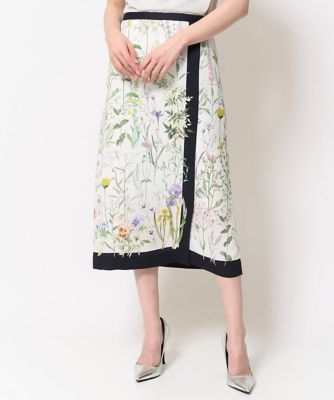 ボタニカルフラワープリントスカート