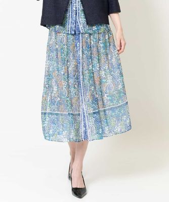 ＜CHRISTIAN AUJARD（Women/小さいサイズ）＞［セットアップ対応］フローラルドットプリントスカート