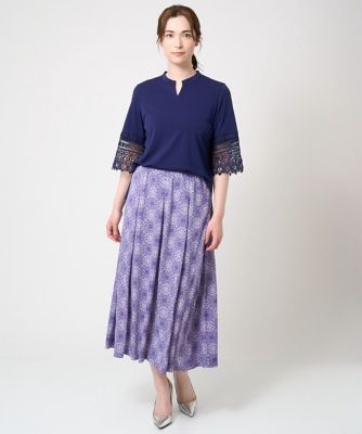 レーシータイルプリントスカート