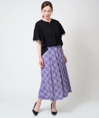レーシータイルプリントスカート