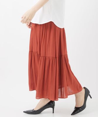 接触冷感・ドライタッチ】ウエストゴムティアードスカート | CHRISTIAN