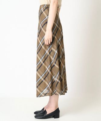［セットアップ対応・ドライタッチ］ラメシャンブレーチェックスカート