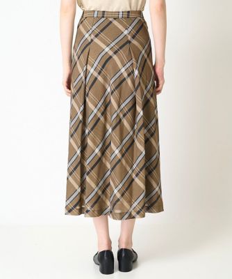 ［セットアップ対応・ドライタッチ］ラメシャンブレーチェックスカート