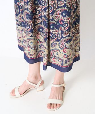 ドライタッチ］ウエストゴム更紗ペイズリープリントスカート