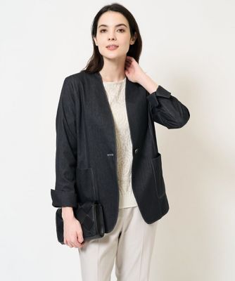 ＜CHRISTIAN AUJARD（Women/小さいサイズ）＞［セットアップ対応］ヘリンボーン柄ジャージージャケット