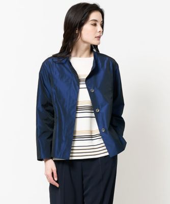 【SALE】CHRISTIAN AUJARD（Women/小さいサイズ）/クリスチャンオジャールS [軽い・形状記憶]スタンドカラー羽織 ネイビー57 コート・ジャケット【三越伊勢丹/公式】