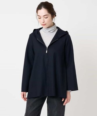 CHRISTIAN AUJARD（Women/小さいサイズ）/クリスチャンオジャールS フード付ジップアップ羽織 57ネイビー コート・ジャケット【三越伊勢丹/公式】